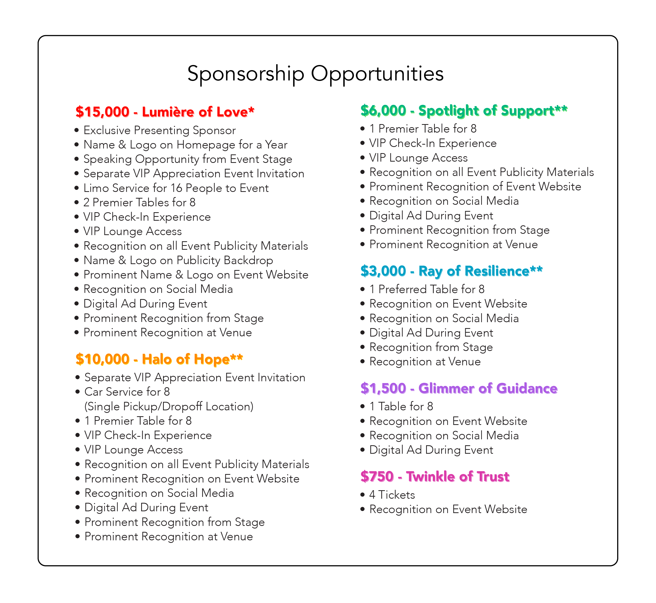 Website Sponsorship Opportunities