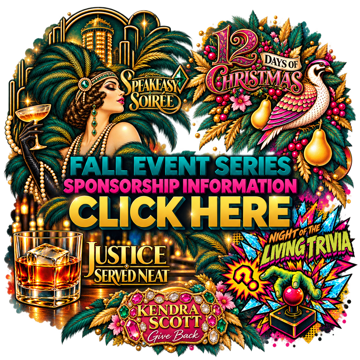 Glamorous Fall Event Sponsorship Collage