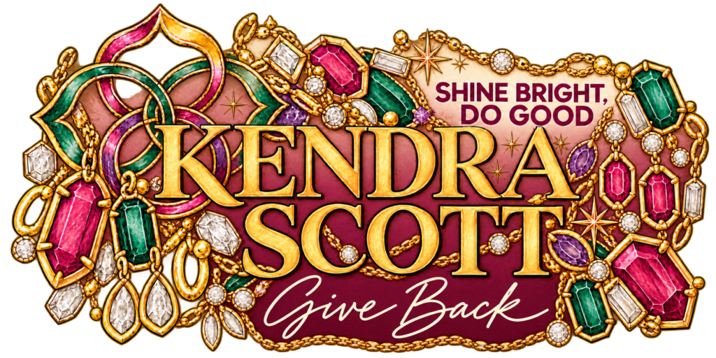 Kendra Scott logo with burgundy gradient