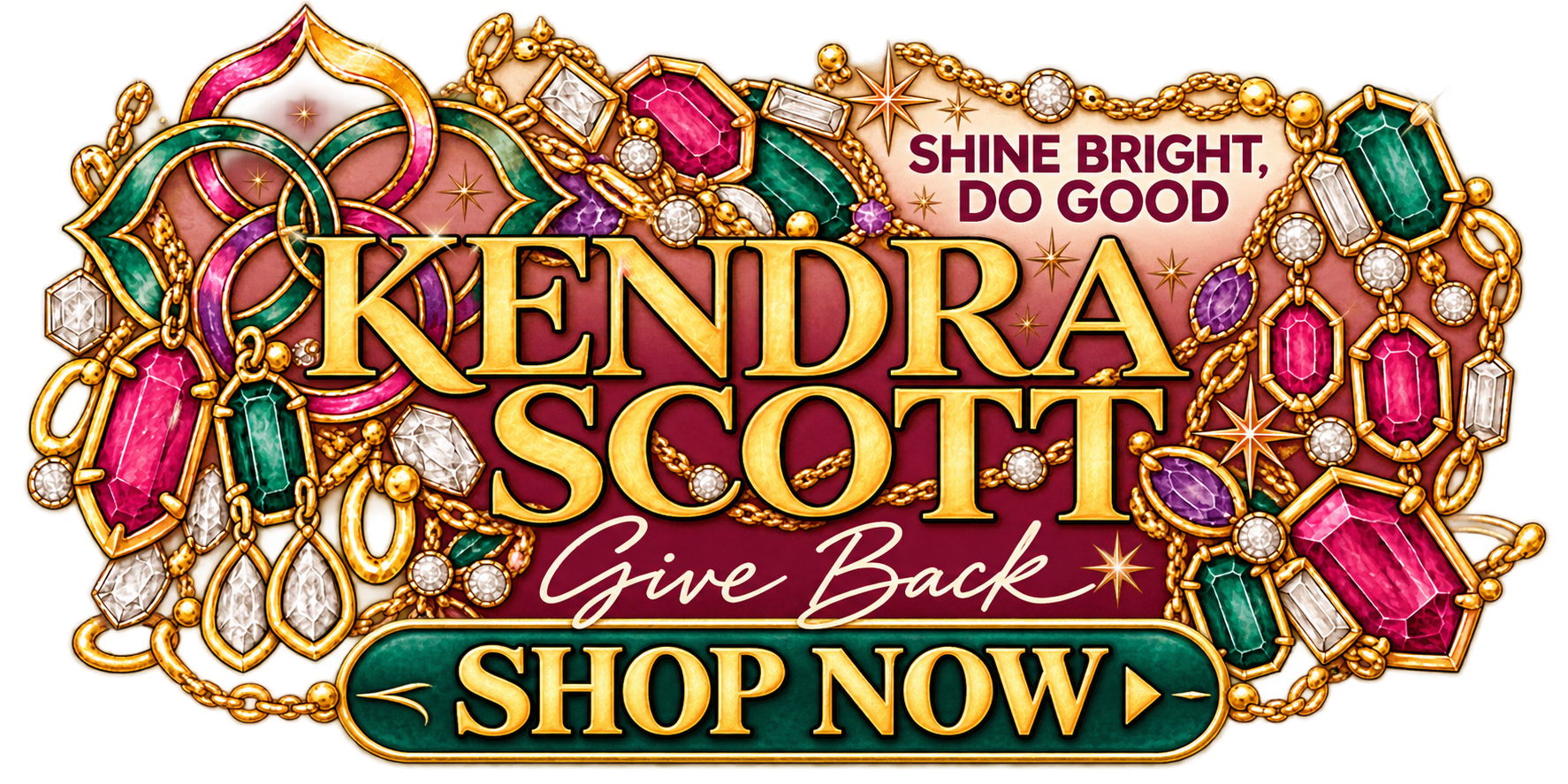 Shine Bright Jewel-Toned Giveback Banner